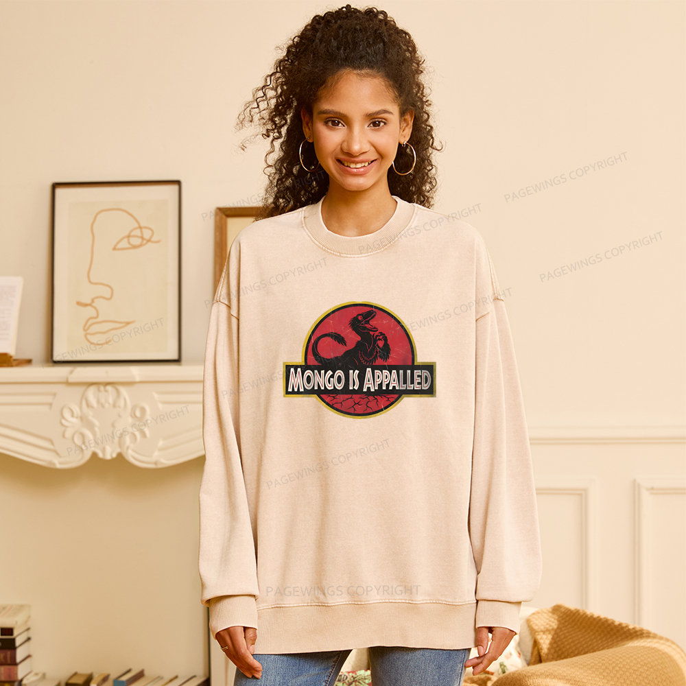 Pagewings Mongo Is Appalled Unisex Washed Sweatshirt