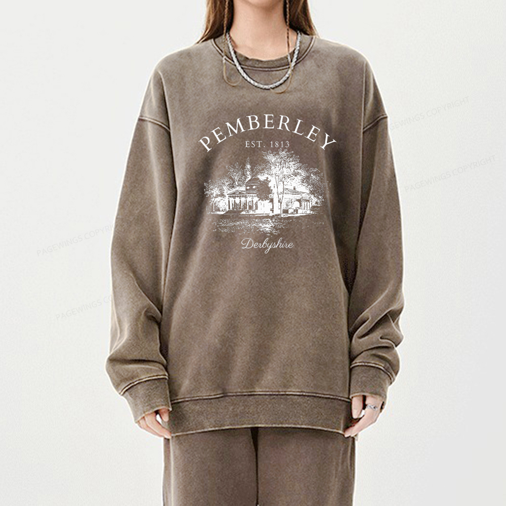 Pagewings Pride and Prejudice Unisex Washed Sweatshirt