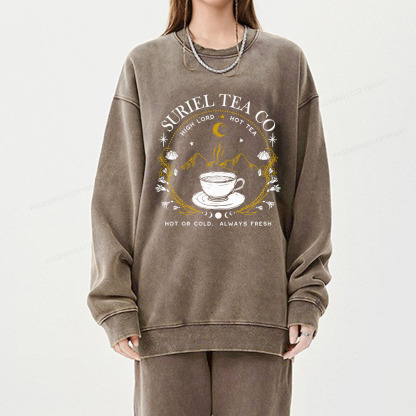 Pagewings Suriel Tea Co Unisex Washed Sweatshirt