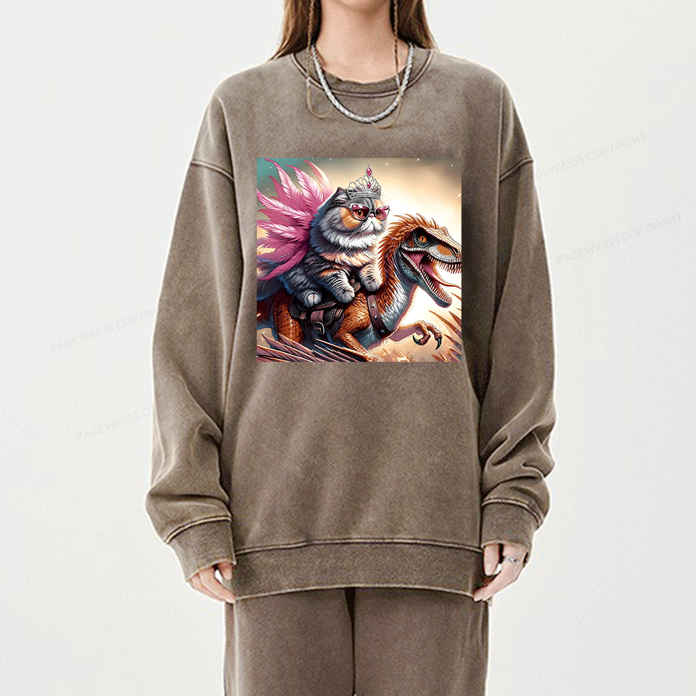 Pagewings Dungeon Crawler Unisex Washed Sweatshirt