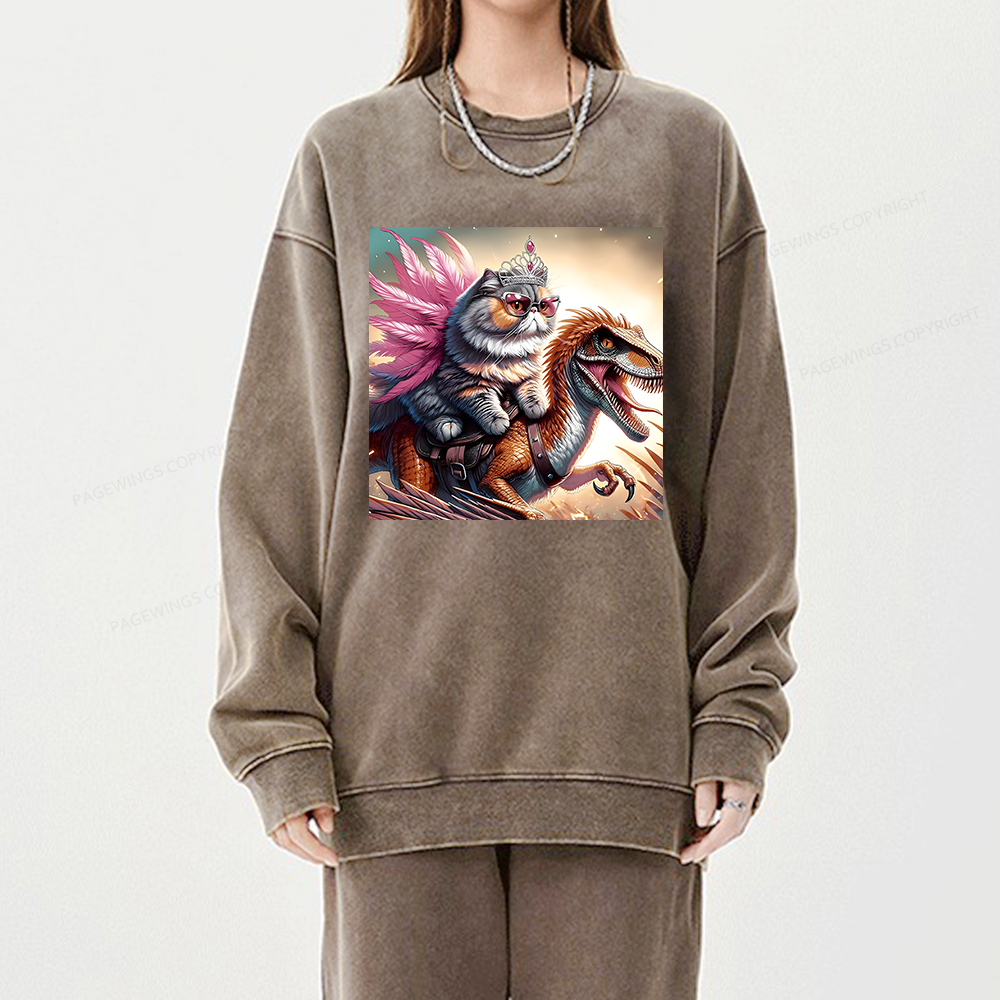 Pagewings Dungeon Crawler Unisex Washed Sweatshirt