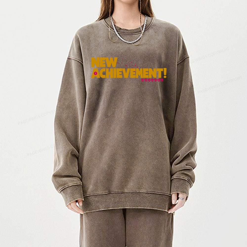 Pagewings New Achievement Unisex Washed Sweatshirt