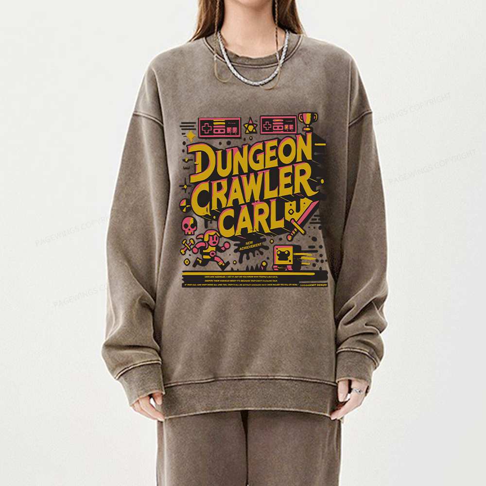 Pagewings Book New Achievement Unisex Washed Sweatshirt