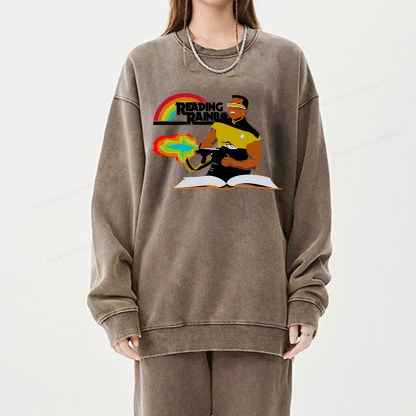 Pagewings Reading Rambo Unisex Washed Sweatshirt