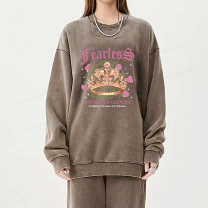 Pagewings Fearless Bookish Comfort Colors Unisex Washed Sweatshirt