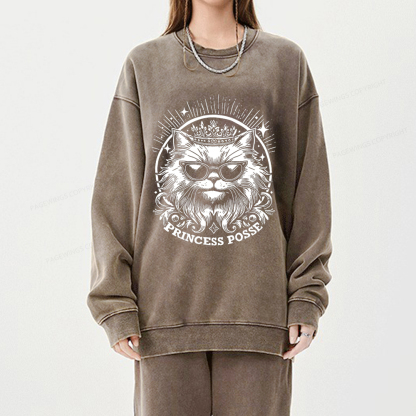 Pagewings Princess Posse Unisex Washed Sweatshirt