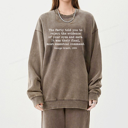 Pagewings It Was Their Final Most Essential Command Unisex Washed Sweatshirt