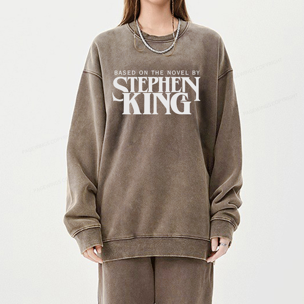 Pagewings Based On A Novel By Stephen King Unisex Washed Sweatshirt