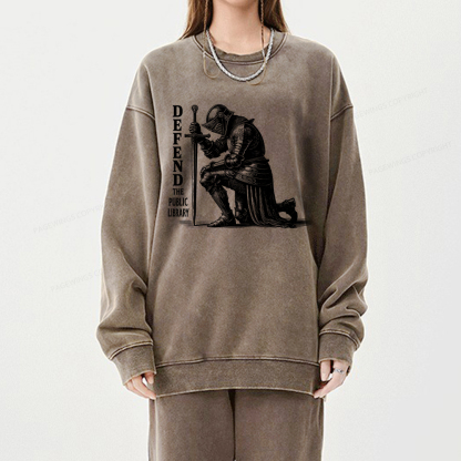 Pagewings Defend the Public Library Unisex Washed Sweatshirt