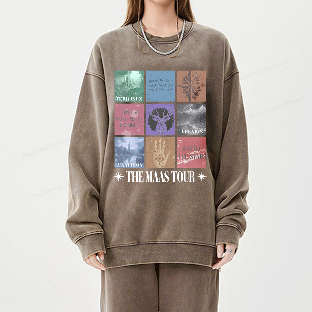 Pagewings The Maas Tour  Unisex Washed Sweatshirt