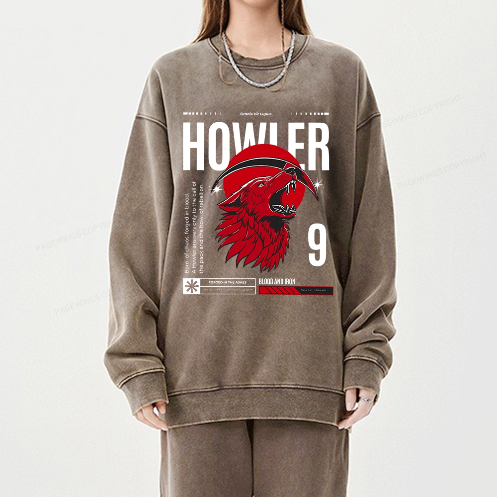 Pagewings Howler Unisex Washed Sweatshirt