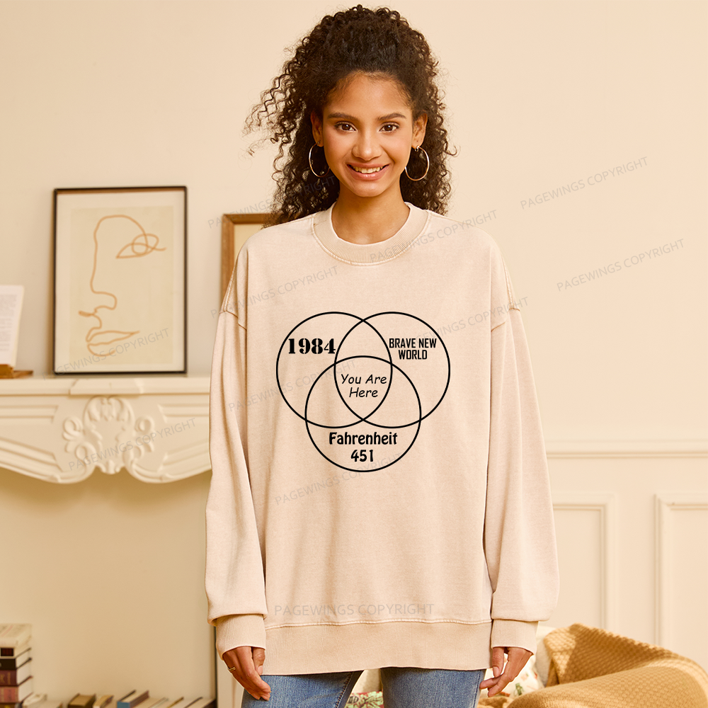 Pagewings I'm With The Banned Unisex Washed Sweatshirt