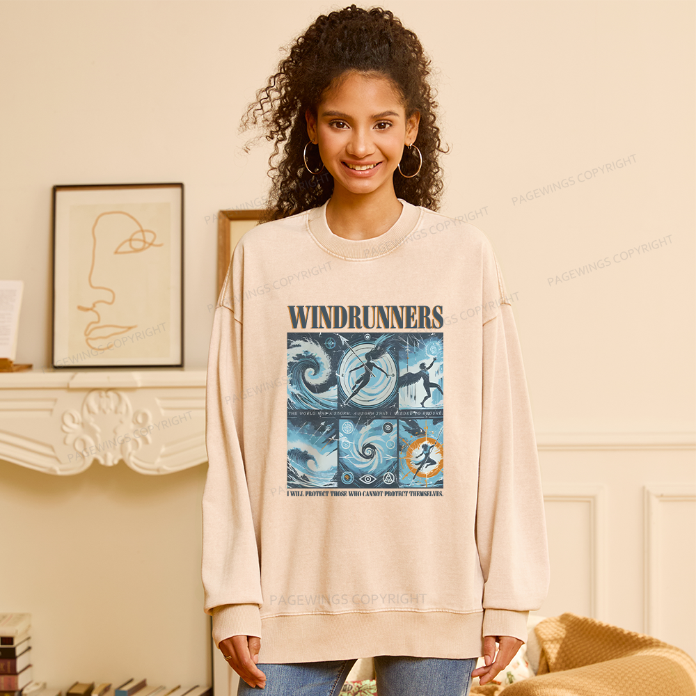 Pagewings Windrunners Unisex Washed Sweatshirt