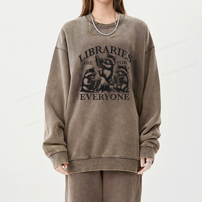 Pagewings Libraries are for everyone Unisex Washed Sweatshirt