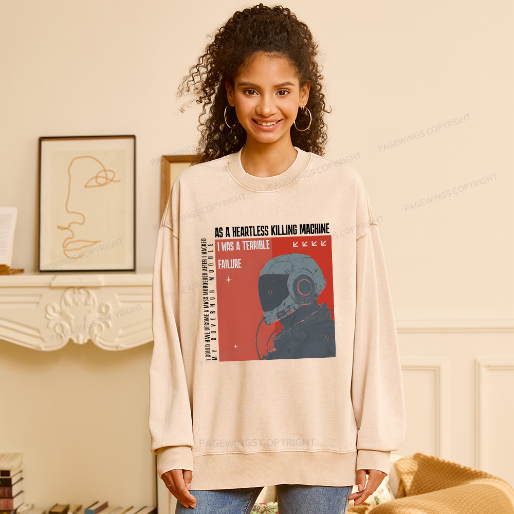 Pagewings I Was A Terrible Failure Unisex Washed Sweatshirt