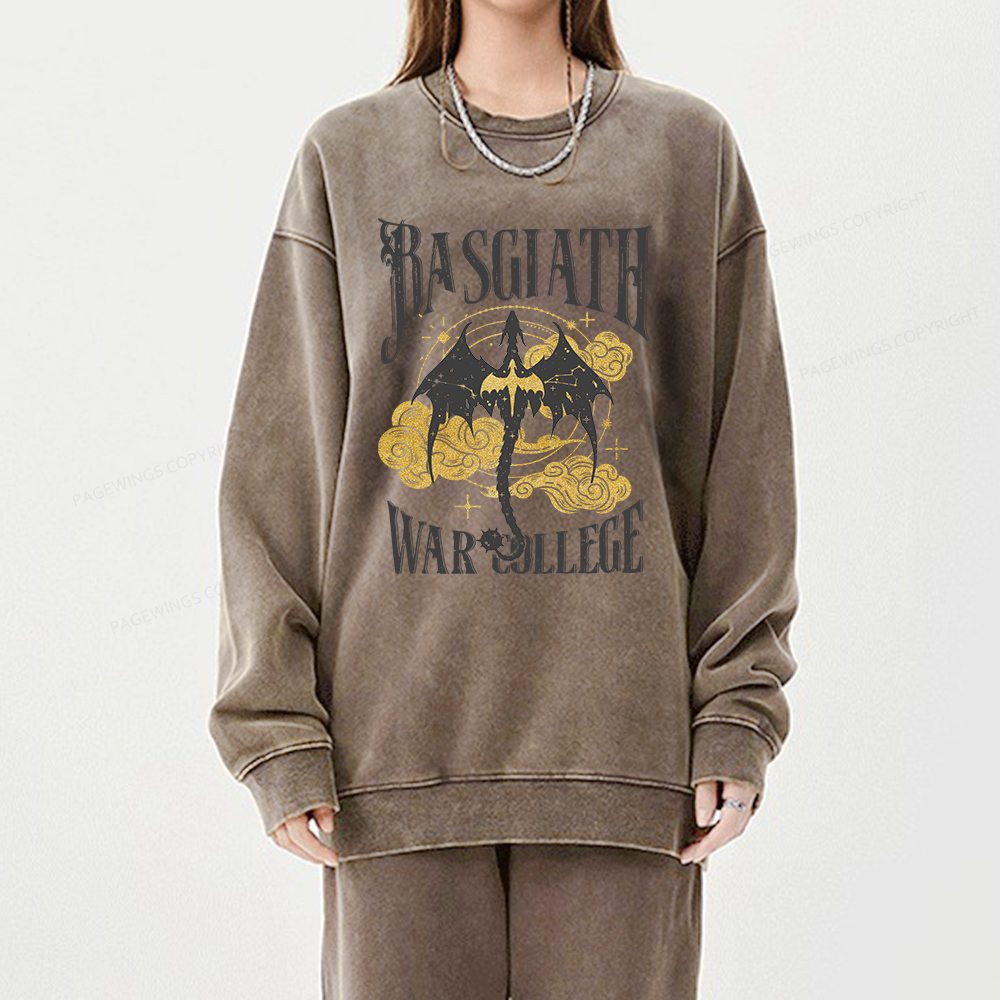 Pagewings Rasgiath Warcollege Unisex Washed Sweatshirt