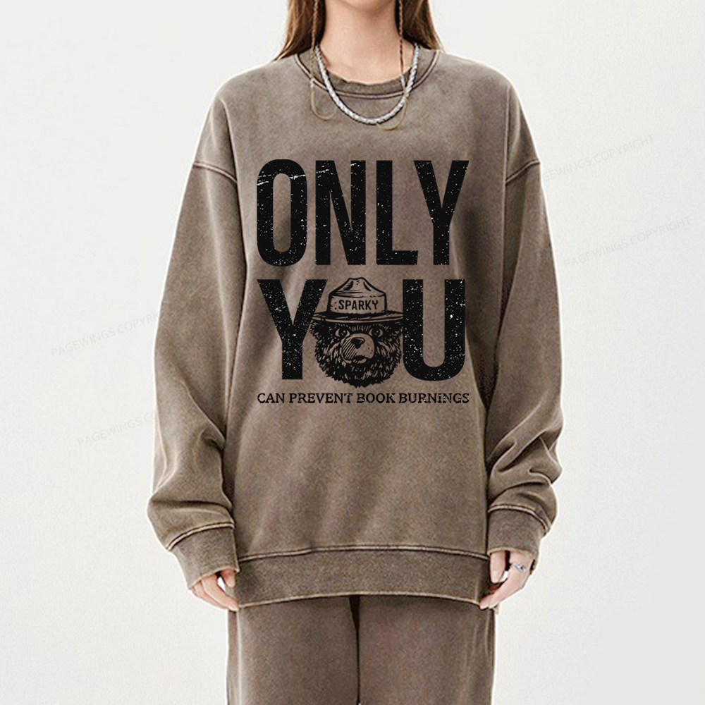 Pagewings  Only You Unisex Washed Sweatshirt