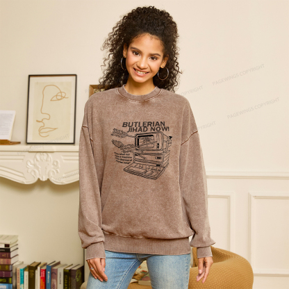 Pagewings Butlerian Jihad Now Unisex Washed Sweatshirt