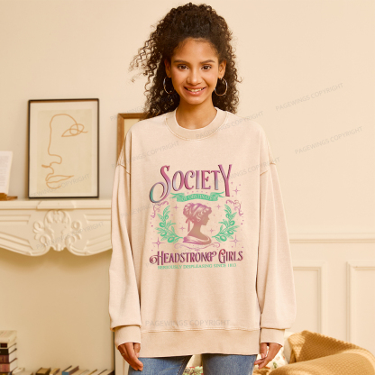 Pagewings Society Of Obstinate Headstrong Girls Jane Unisex Washed Sweatshirt