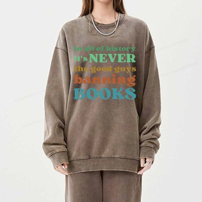 Pagewings Banned Books Shirt Unisex Washed Sweatshirt