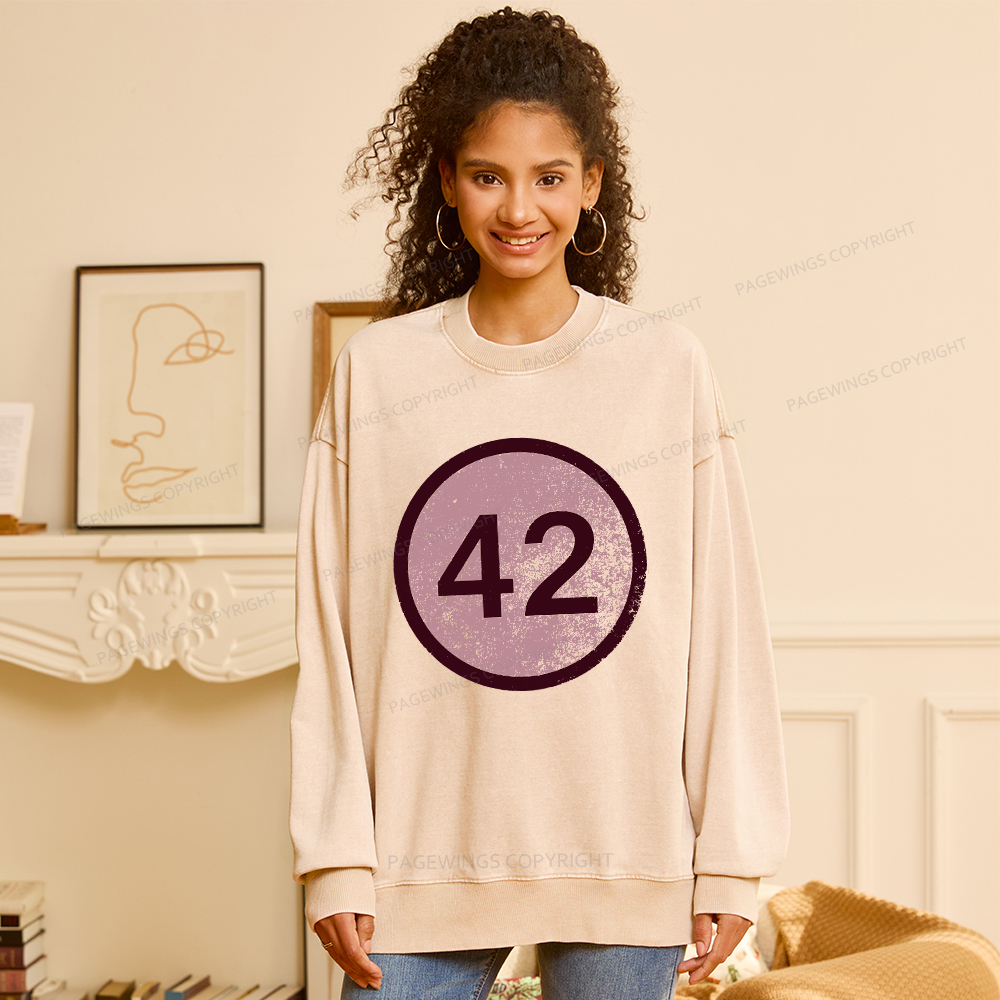 Pagewings 42 Unisex Washed Sweatshirt