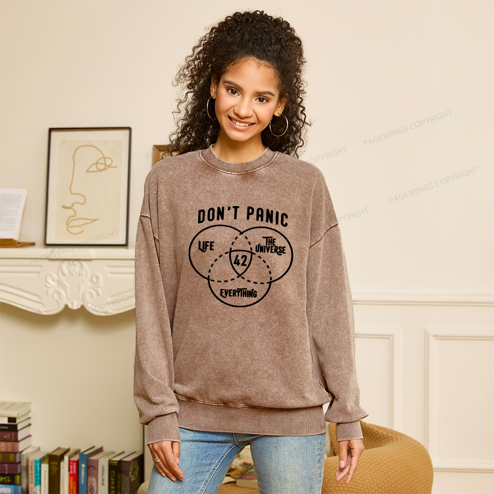 Pagewings 42 is the Answer  Unisex Washed Sweatshirt