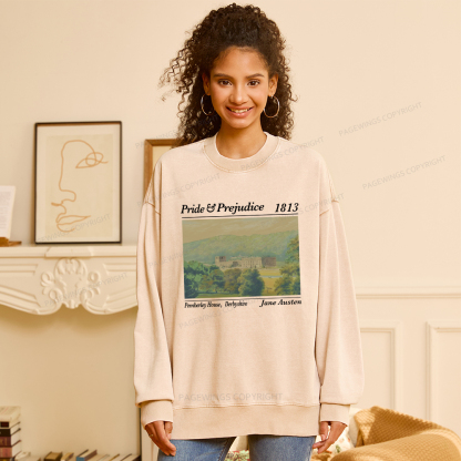 Pagewings Pemberley House Unisex Washed Sweatshirt