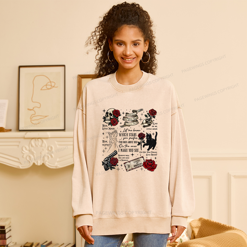 Pagewings Run Little Mouse Unisex Washed Sweatshirt