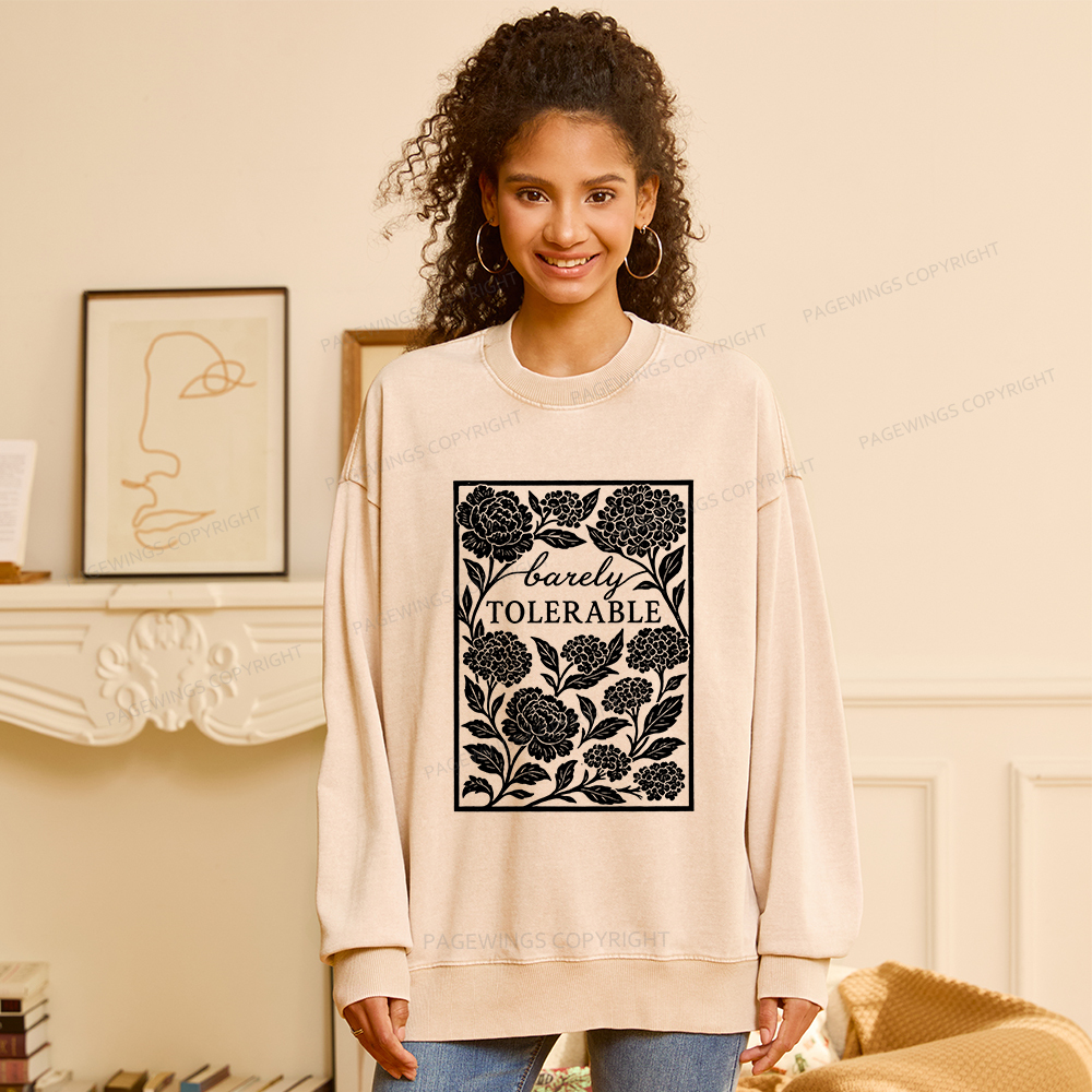 Pagewings Barley Tolerable Unisex Washed Sweatshirt