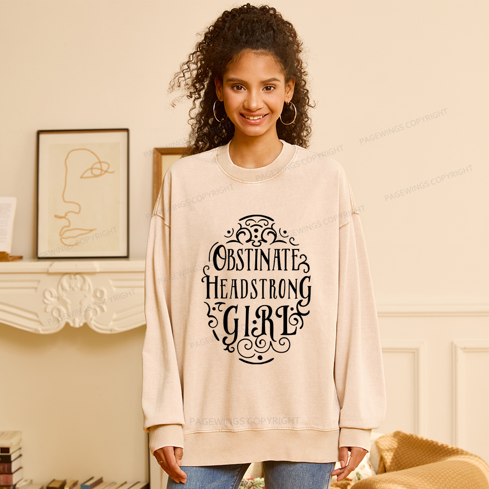Pagewings Obstinate Unisex Washed Sweatshirt