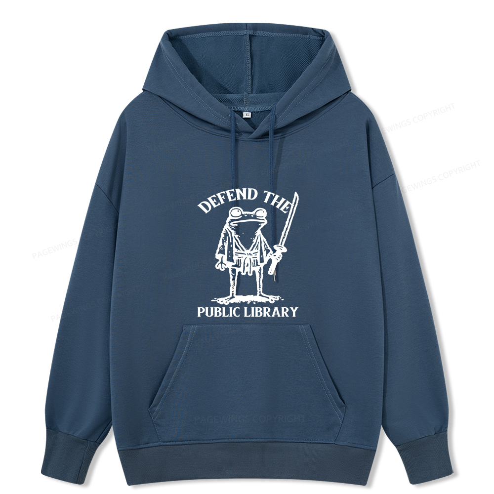 Pagewings Defend Your Public Library Unisex Classic Hoodie