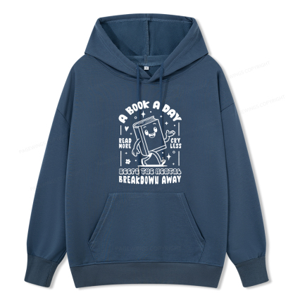 Pagewings A Book A Day Keeps The Mental Breakdown Away Unisex Classic Hoodie