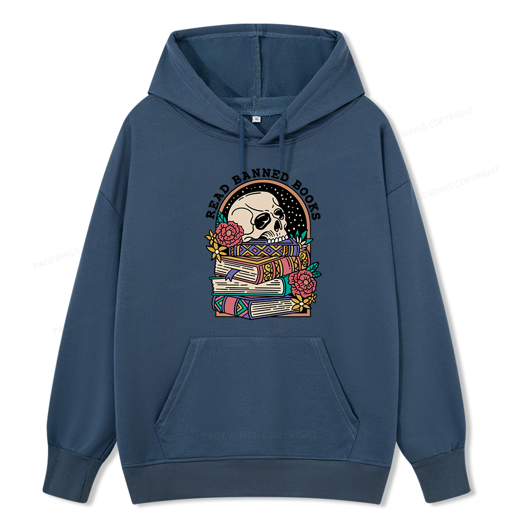 Pagewings Read Banned Book Floral Unisex Classic Hoodie