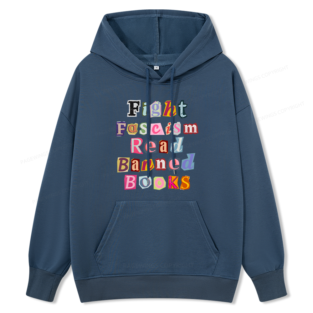 Pagewings Fight Fascism Read Books Unisex Classic Hoodie