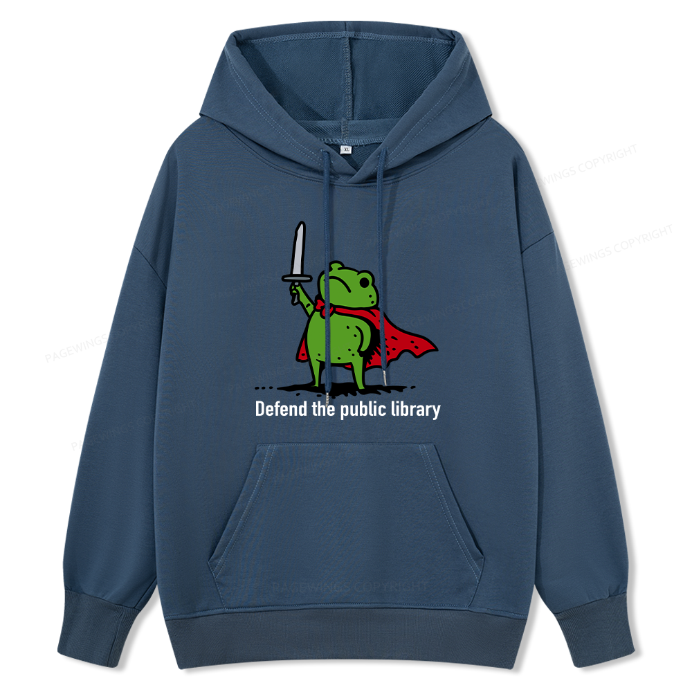 Pagewings Defend The Public Library Unisex Classic Hoodie