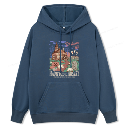 Pagewings Welcome To The Haunted Library Unisex Classic Hoodie
