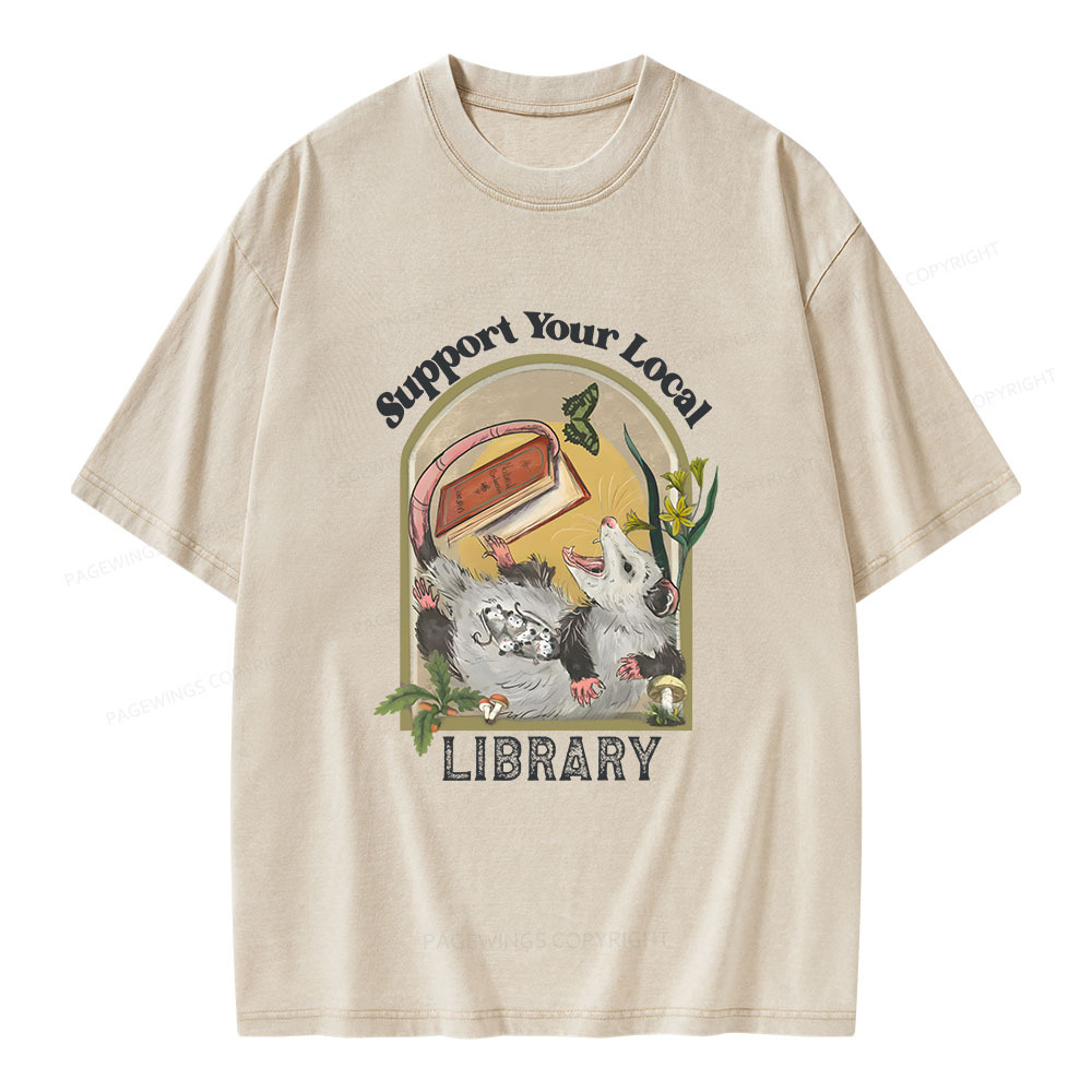 Pagewings Library Readers Make Leaders Jersey Short Sleeve Tee Unisex Washed T-shirt