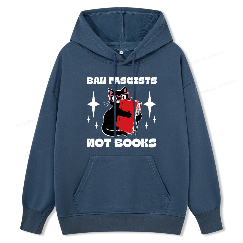 Pagewings Ban Fascists Not Books Unisex Classic Hoodie