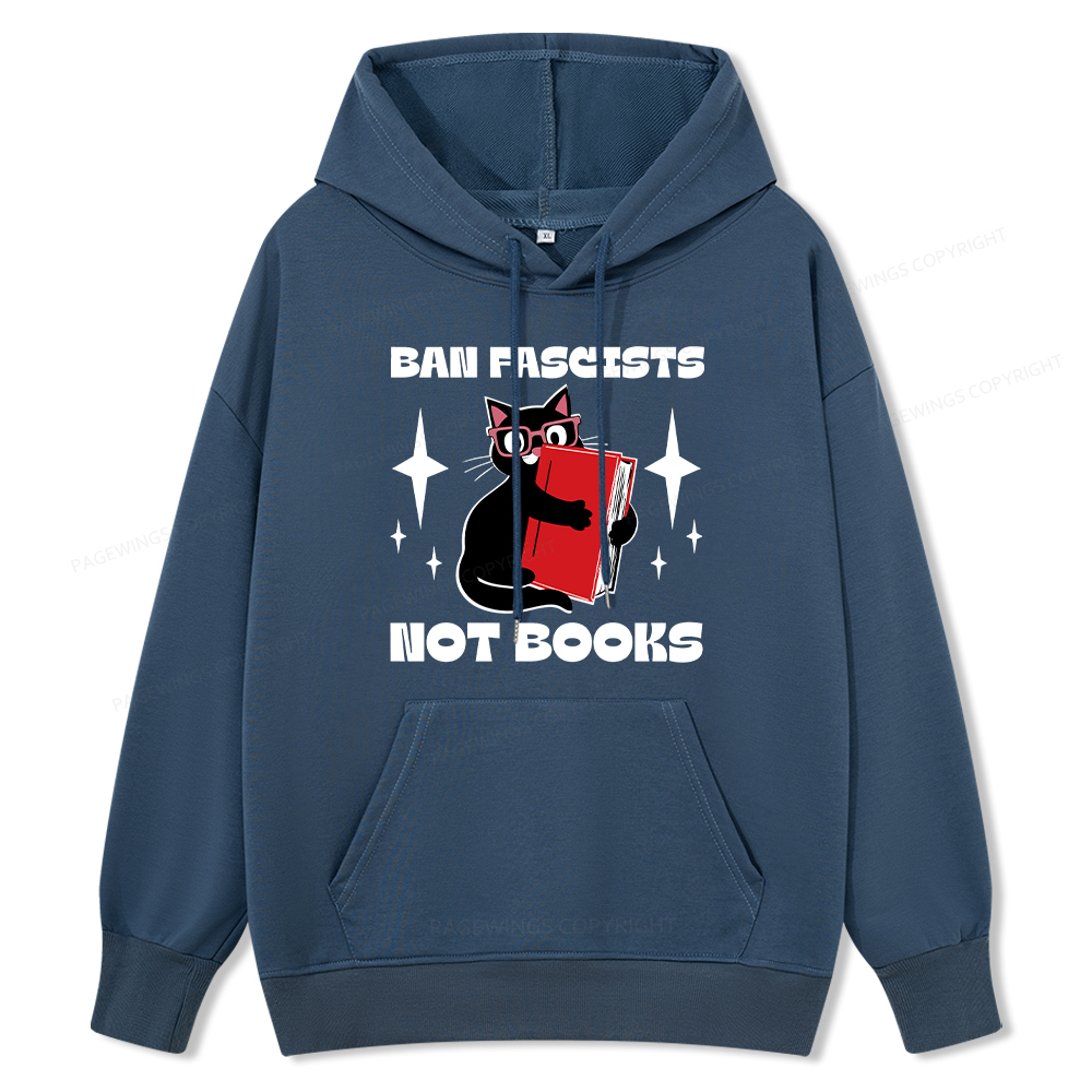Pagewings Ban Fascists Not Books Unisex Classic Hoodie