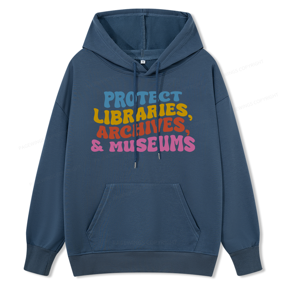 Pagewings Protect Libraries Archives And Museums Unisex Classic Hoodie
