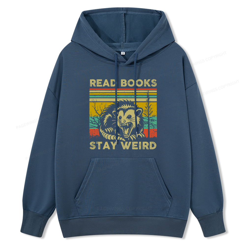Pagewings Read Books Stay Weird Unisex Classic Hoodie