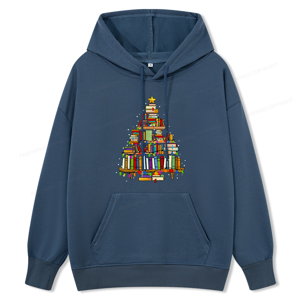 Pagewings Christmas Books Tree Unisex Classic Hoodie