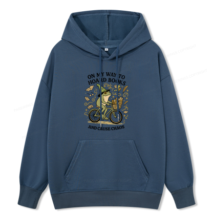 Pagewings On My Way To Hoard Books And Cause Chaos Unisex Classic Hoodie