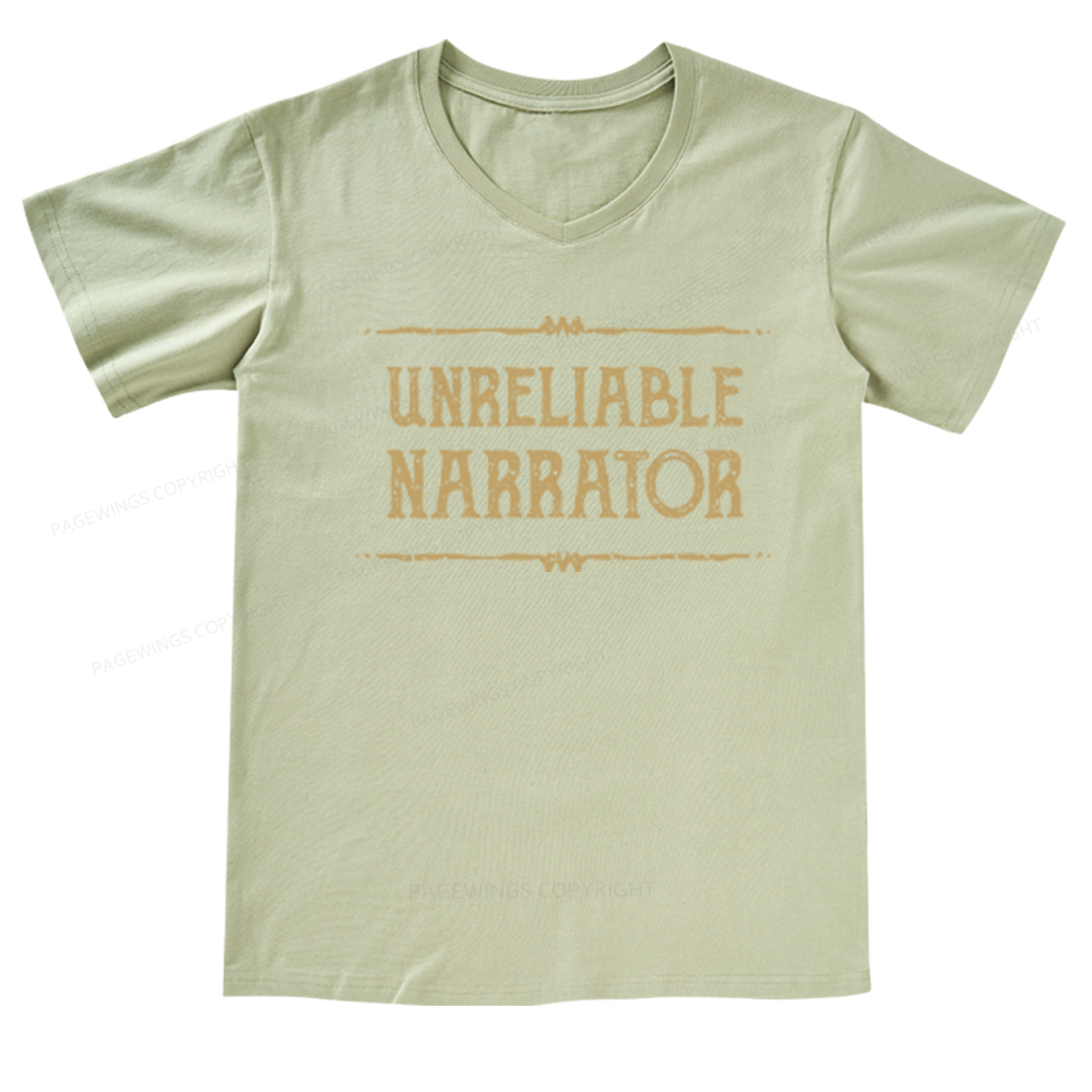 Pagewings Unreliable Narrator V-neck T-shirt