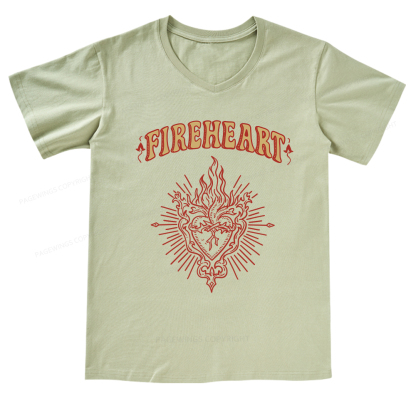Pagewings Fireheart V-neck T-shirt