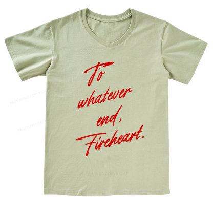 Pagewings To Whatever End Fireheart V-neck T-shirt