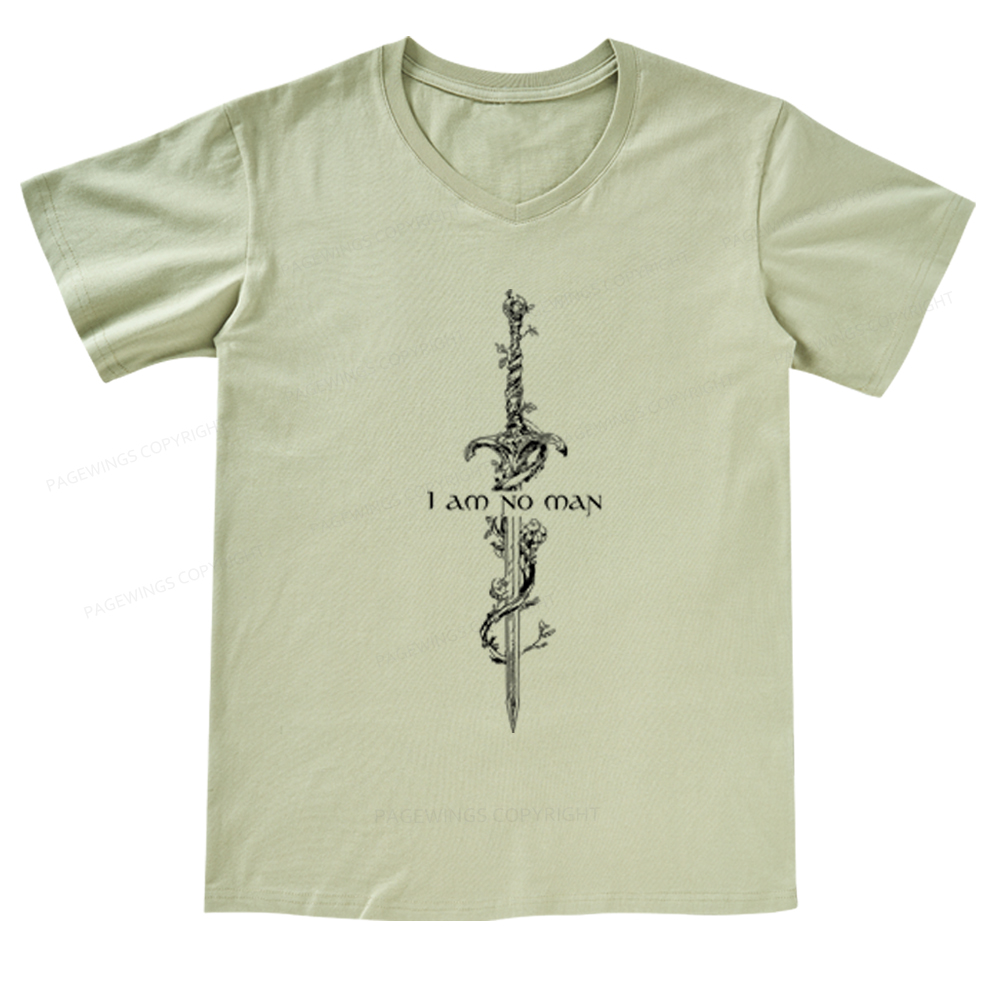 Pagewings I Am No Man V-neck T-shirt