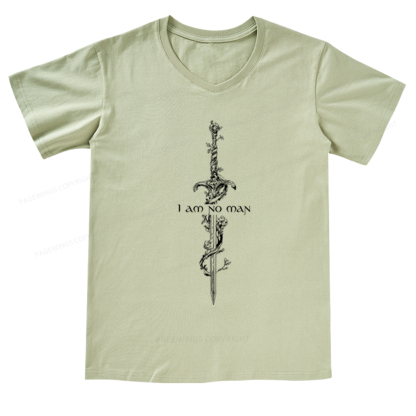 Pagewings I Am No Man V-neck T-shirt
