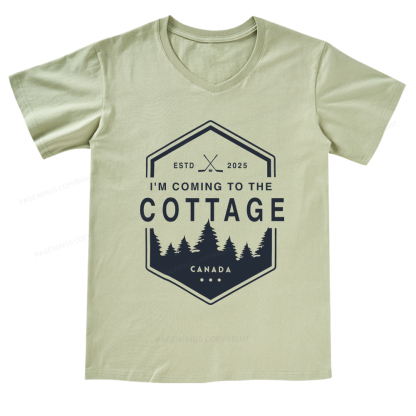 Pagewings Coming To The Cottage V-neck T-shirt