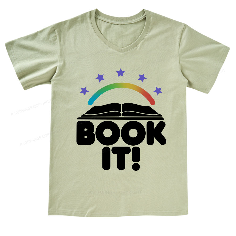 Pagewings Book It V-neck T-shirt